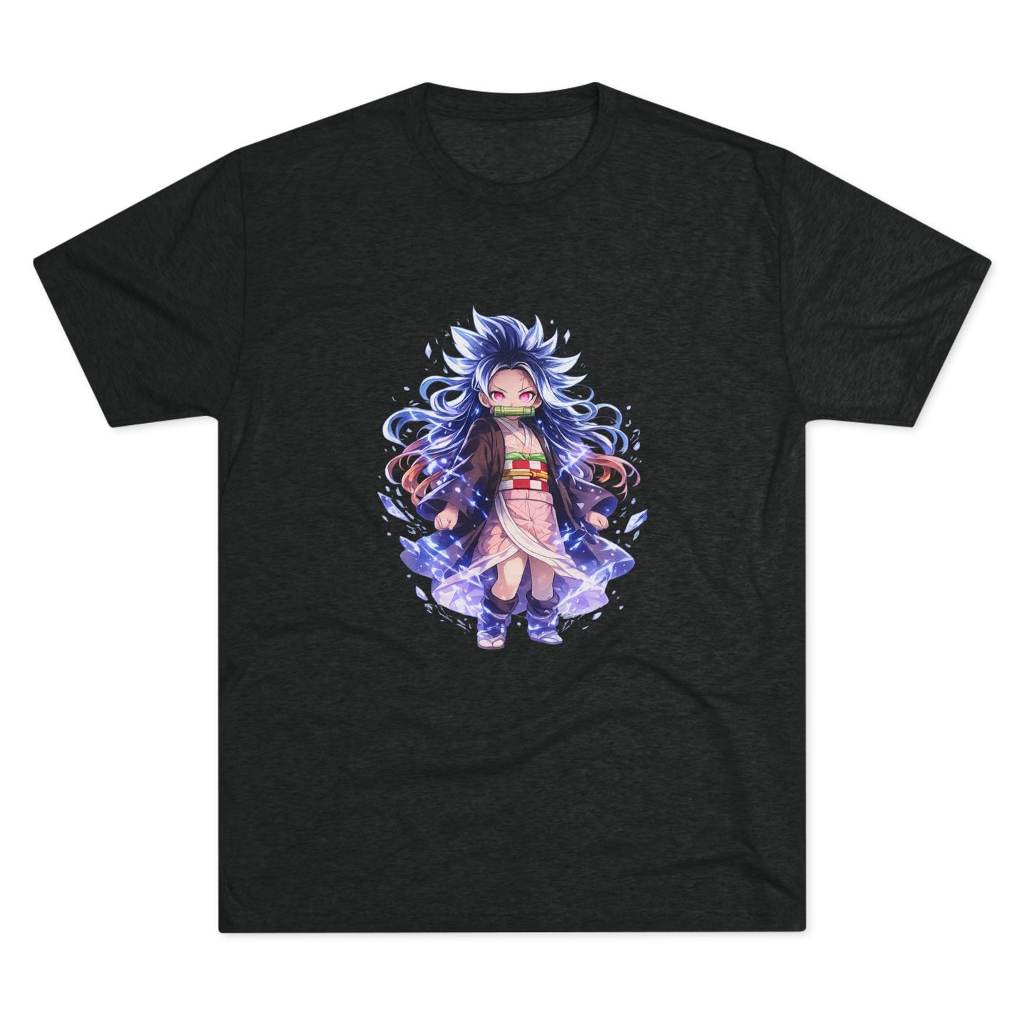 Anime Demon Girl T-Shirt — Cute Chibi Nezuko-Inspired Design
