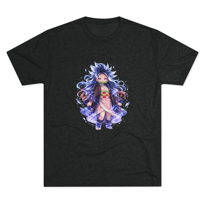 Anime Demon Girl T-Shirt — Cute Chibi Nezuko-Inspired Design