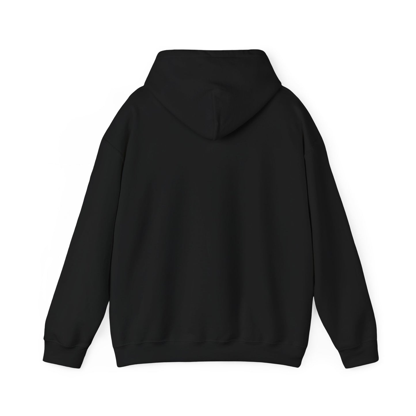Control silhouette hoodie | person with glowing heart, angel wing brushstroke design