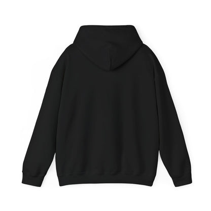 Control silhouette hoodie | person with glowing heart, angel wing brushstroke design