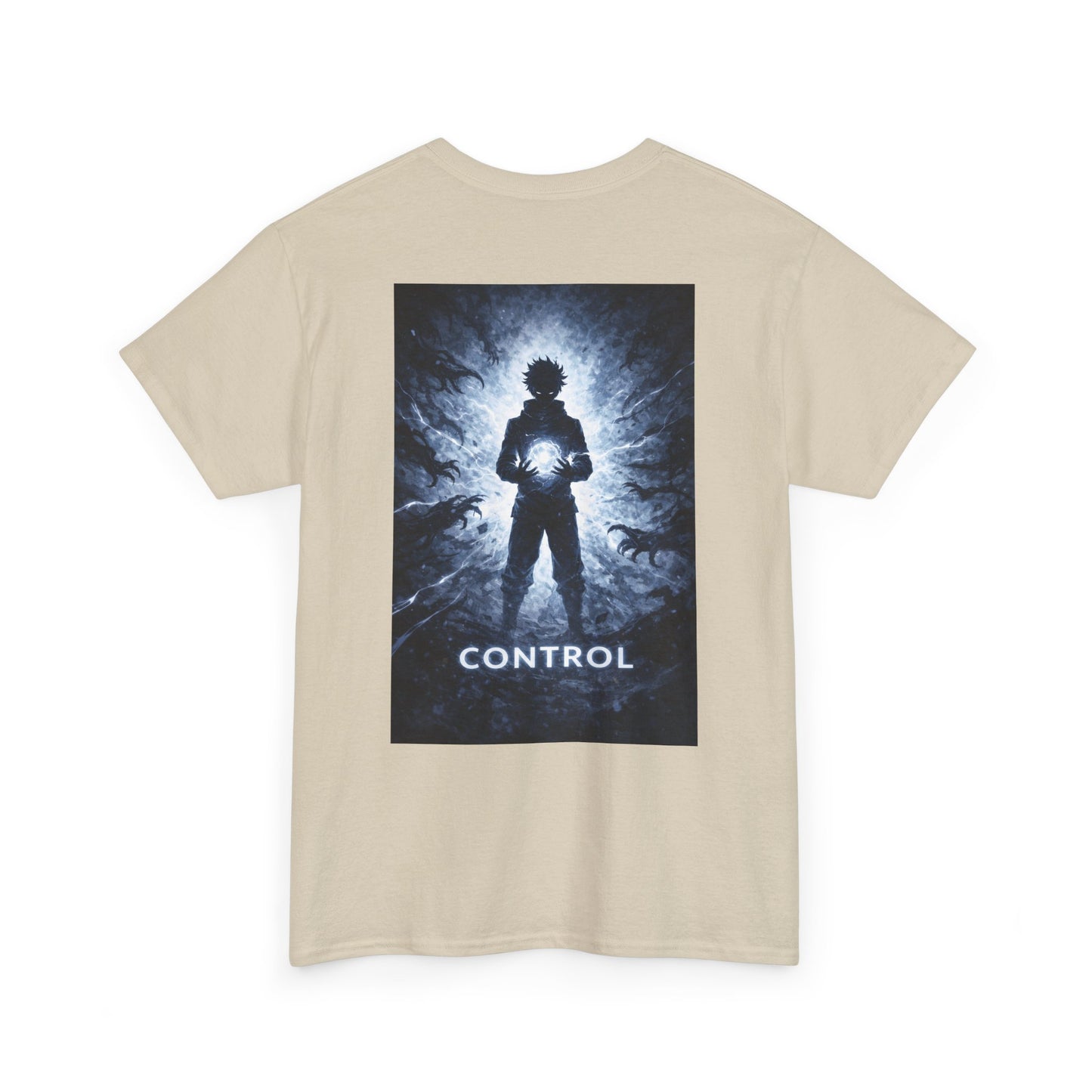 Control Anime Back Print T-Shirt | Dark Anime Aesthetic Tee | Original Anime Streetwear Shirt