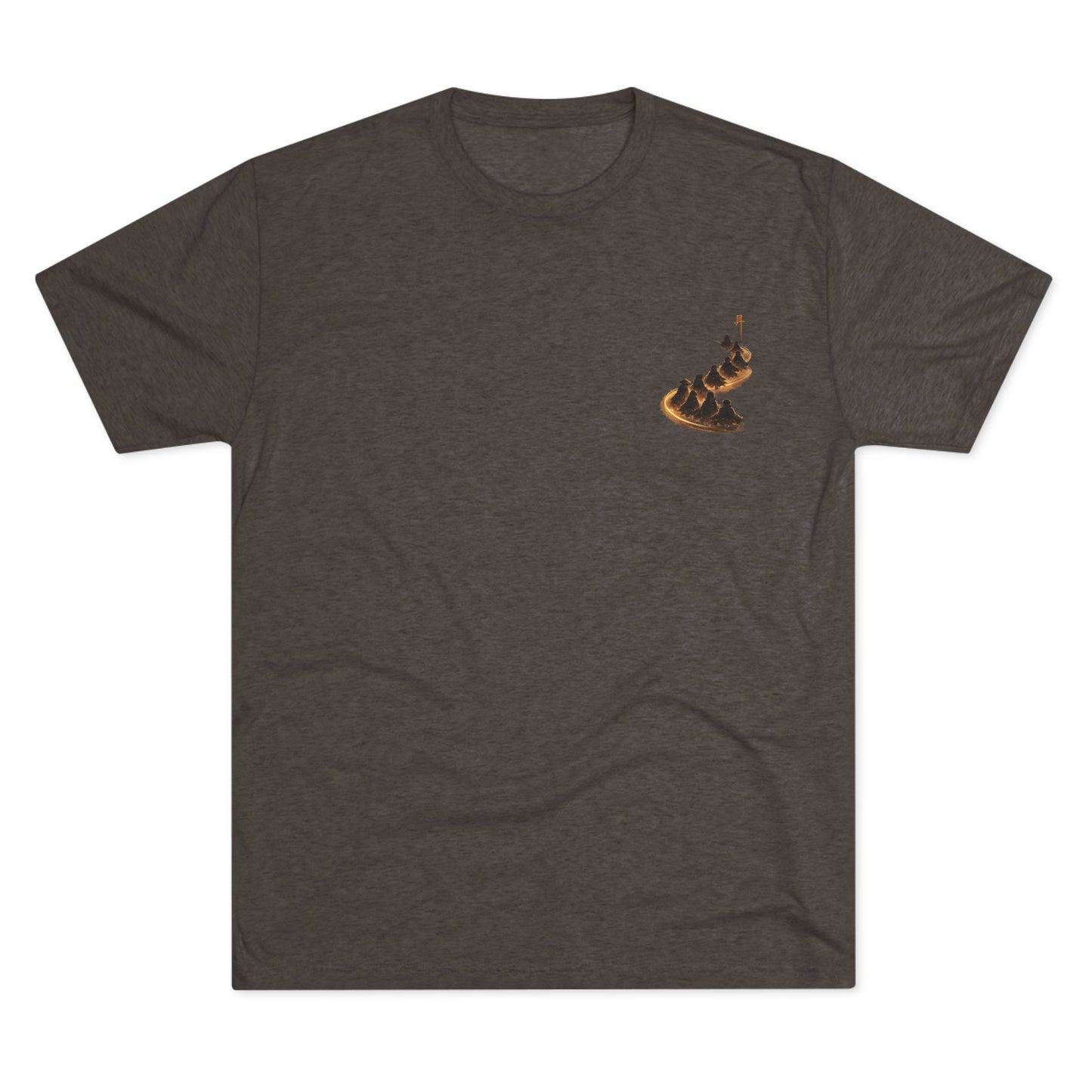 Ember Trail T‑Shirt — Fiery Mountain Silhouette Back Print