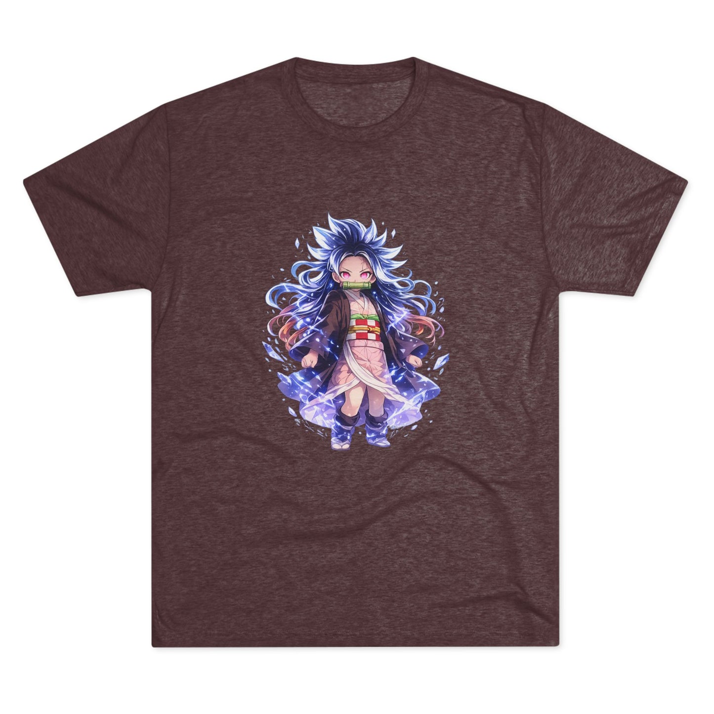 Anime Demon Girl T-Shirt — Cute Chibi Nezuko-Inspired Design