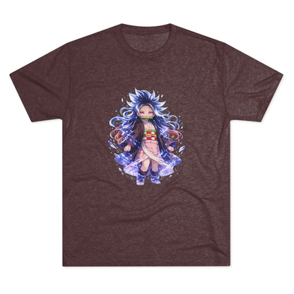 Anime Demon Girl T-Shirt — Cute Chibi Nezuko-Inspired Design