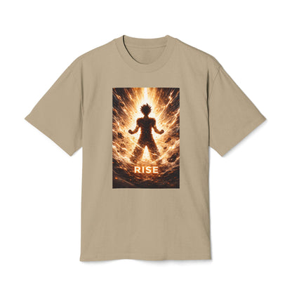 Rise silhouette, T-Shirt | Fiery energy graphic tee