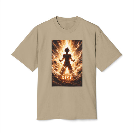 Rise silhouette, T-Shirt | Fiery energy graphic tee