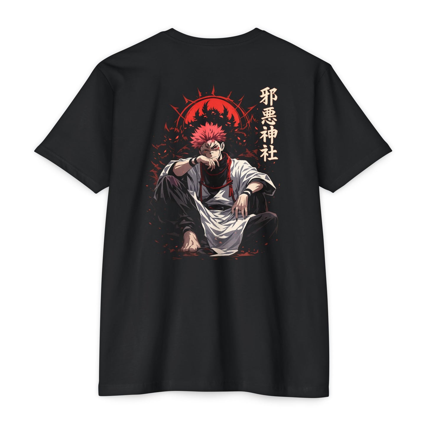 Anime Graphic T-Shirt — Red-Haired Warrior Back Print