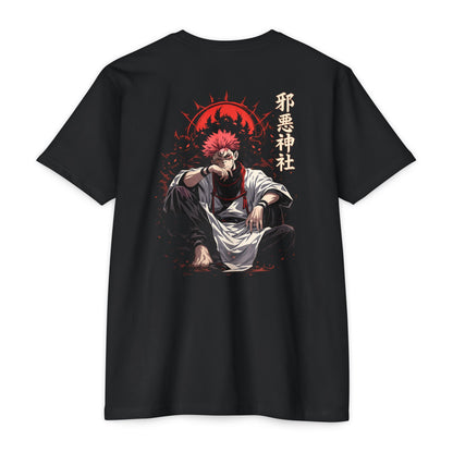 Anime Graphic T-Shirt — Red-Haired Warrior Back Print