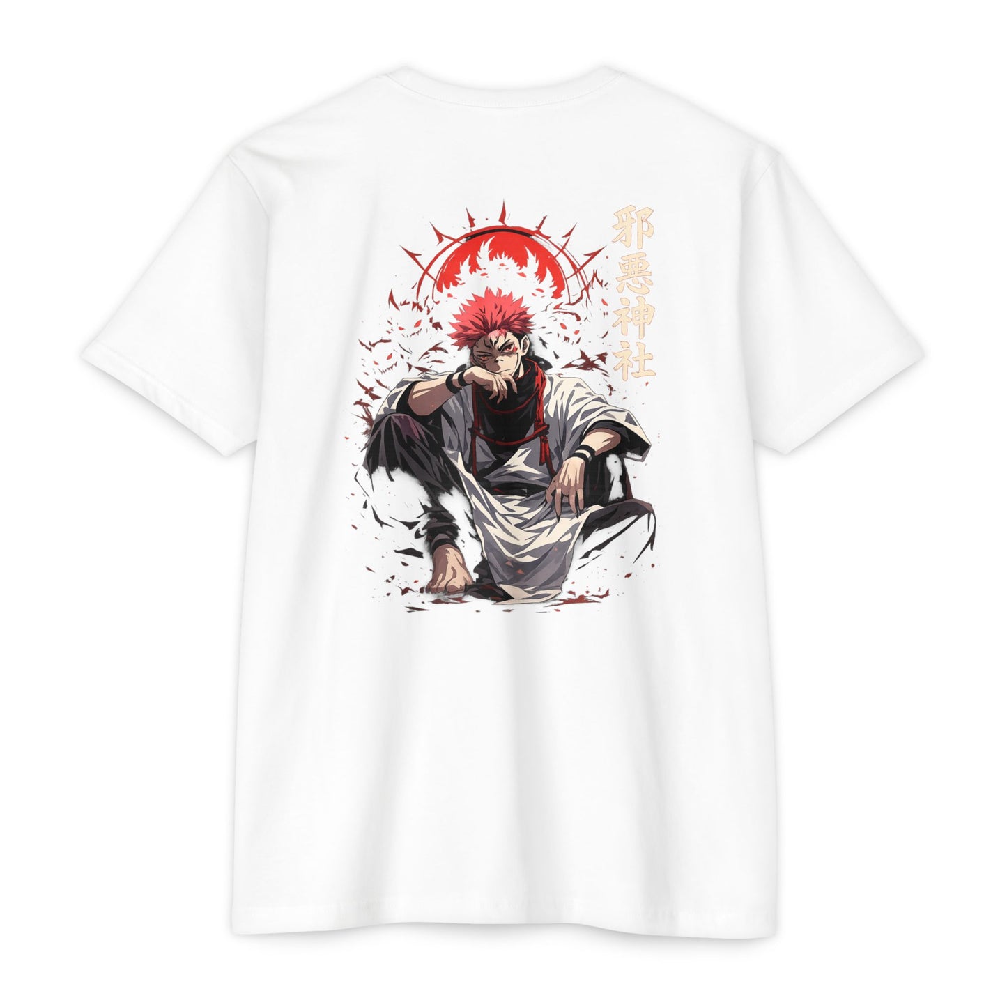 Anime Graphic T-Shirt — Red-Haired Warrior Back Print