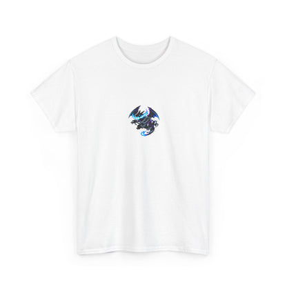 Dragon Graphic Tee — Blue Flame Kaiju Back Print T-Shirt
