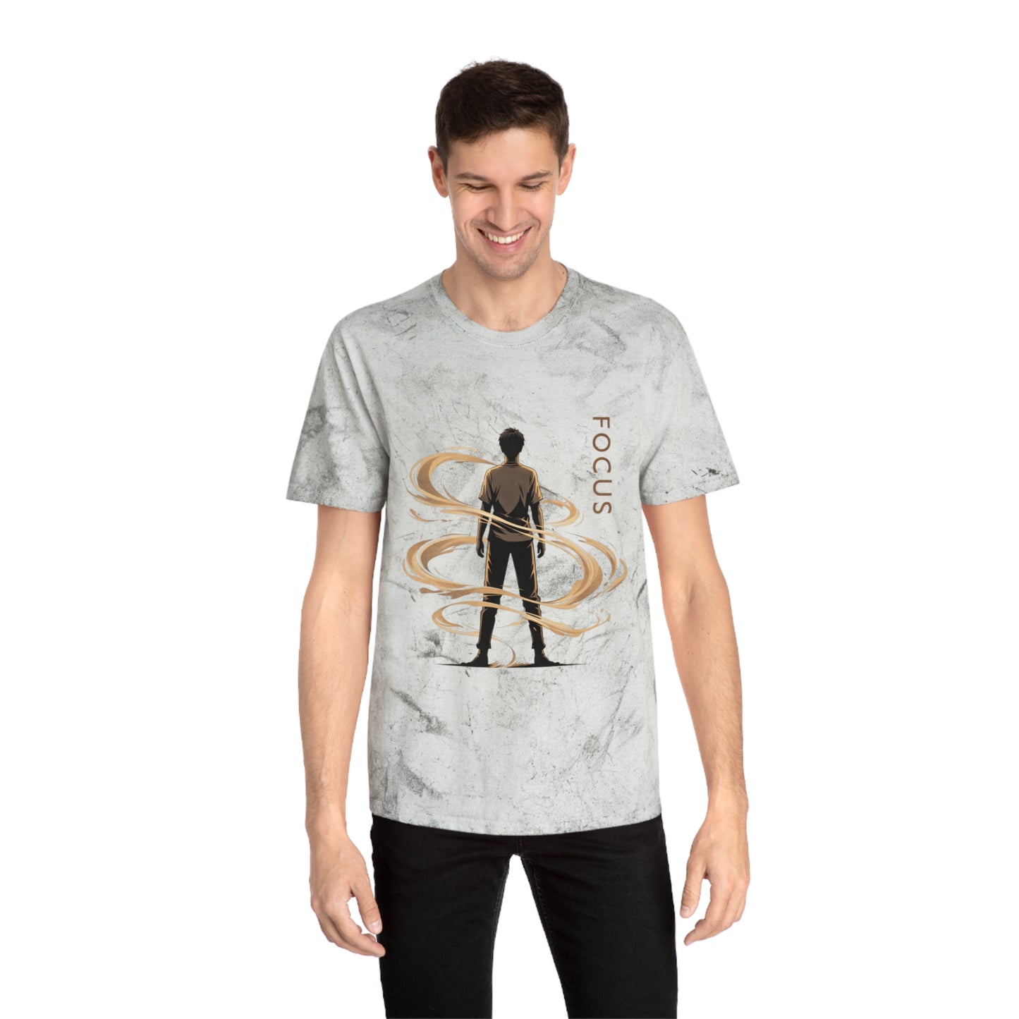 Focus silhouette tee | T-Shirt | Inspirational, silhouette with swirling energy