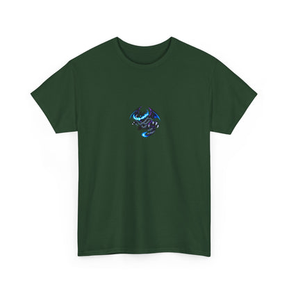 Dragon Graphic Tee — Blue Flame Kaiju Back Print T-Shirt