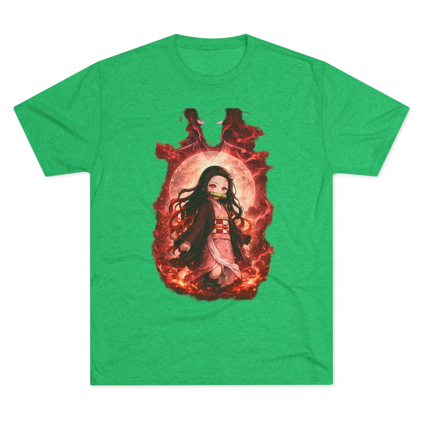 Nezuko Anime Demon Slayer Tee — Fiery Chibi Girl Graphic Shirt