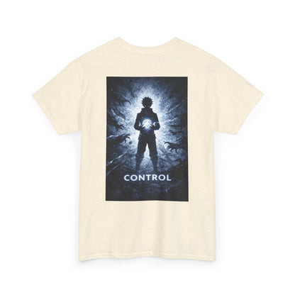 Control Anime Back Print T-Shirt | Dark Anime Aesthetic Tee | Original Anime Streetwear Shirt