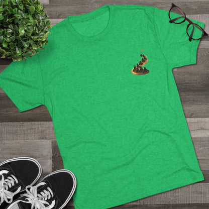 Ember Trail T‑Shirt — Fiery Mountain Silhouette Back Print