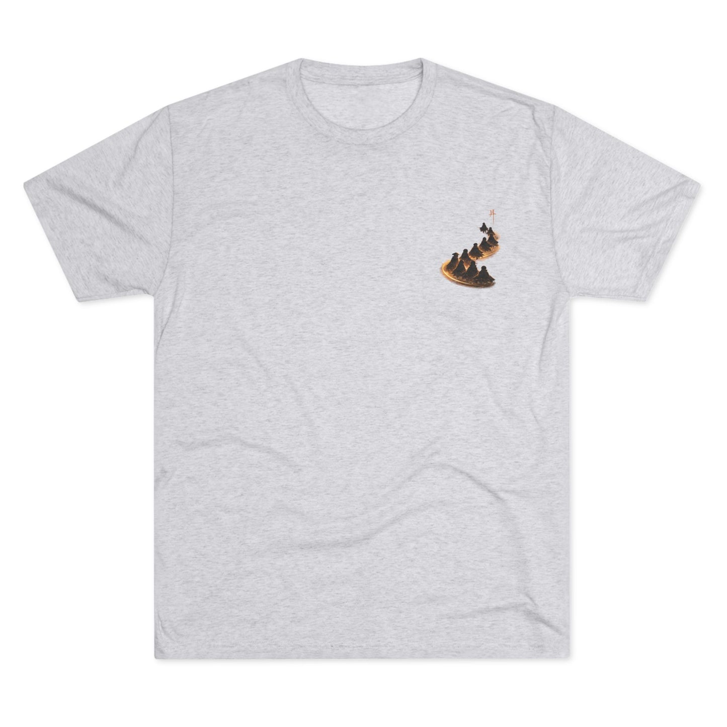 Ember Trail T‑Shirt — Fiery Mountain Silhouette Back Print