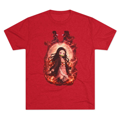 Nezuko Anime Demon Slayer Tee — Fiery Chibi Girl Graphic Shirt
