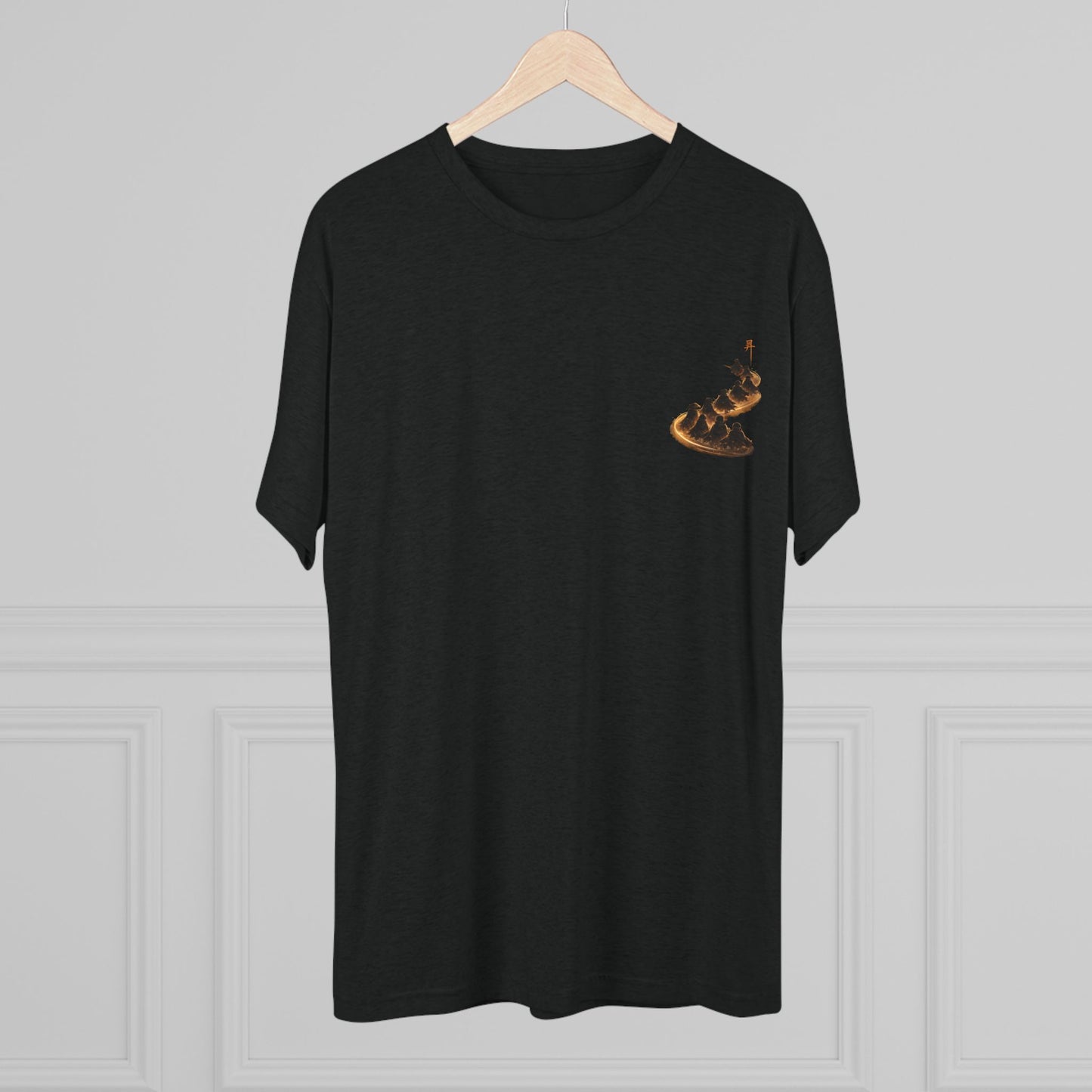Ember Trail T‑Shirt — Fiery Mountain Silhouette Back Print