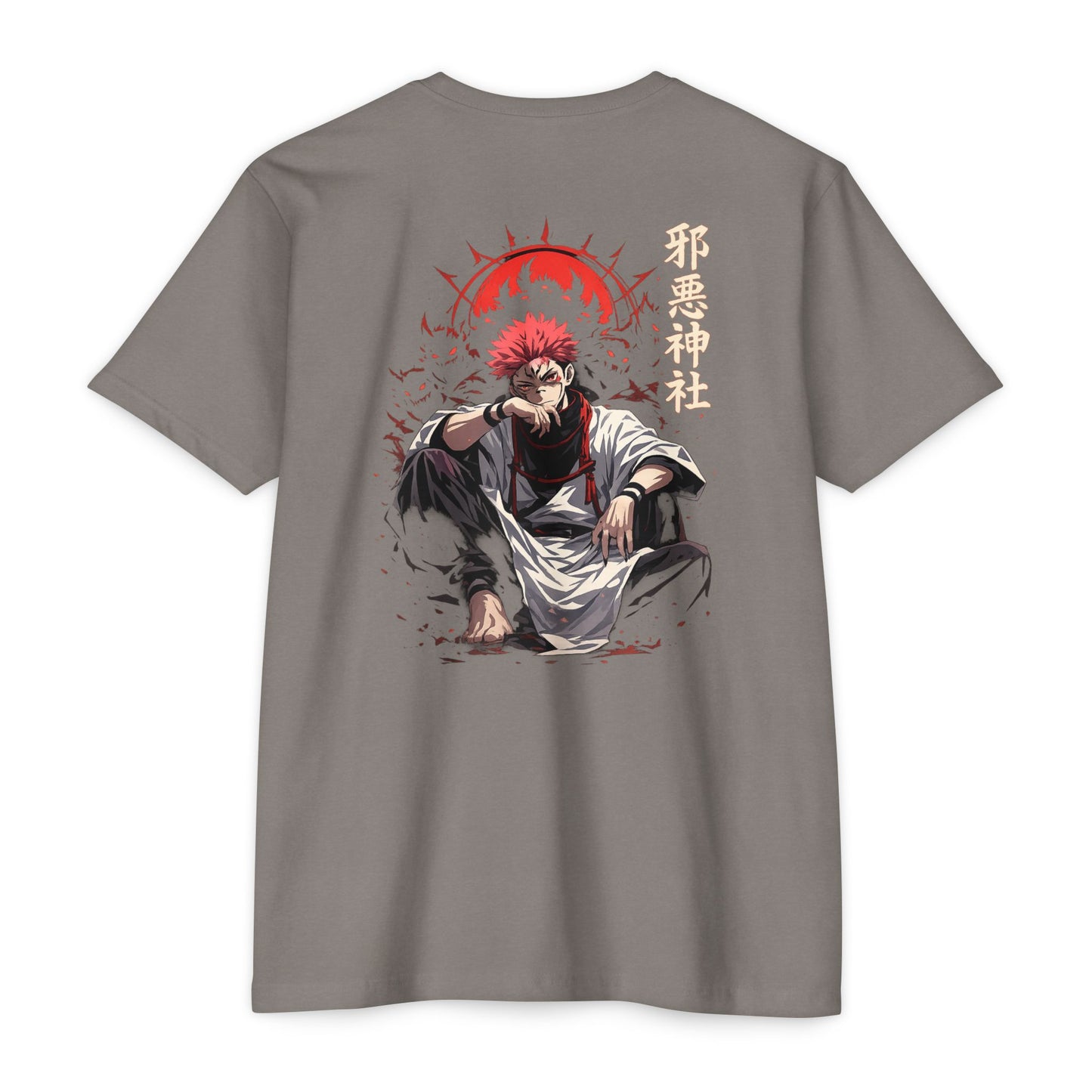 Anime Graphic T-Shirt — Red-Haired Warrior Back Print