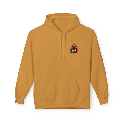 Anime Aura Warrior Hoodie | Fiery Mouth Front & Blue Energy Back