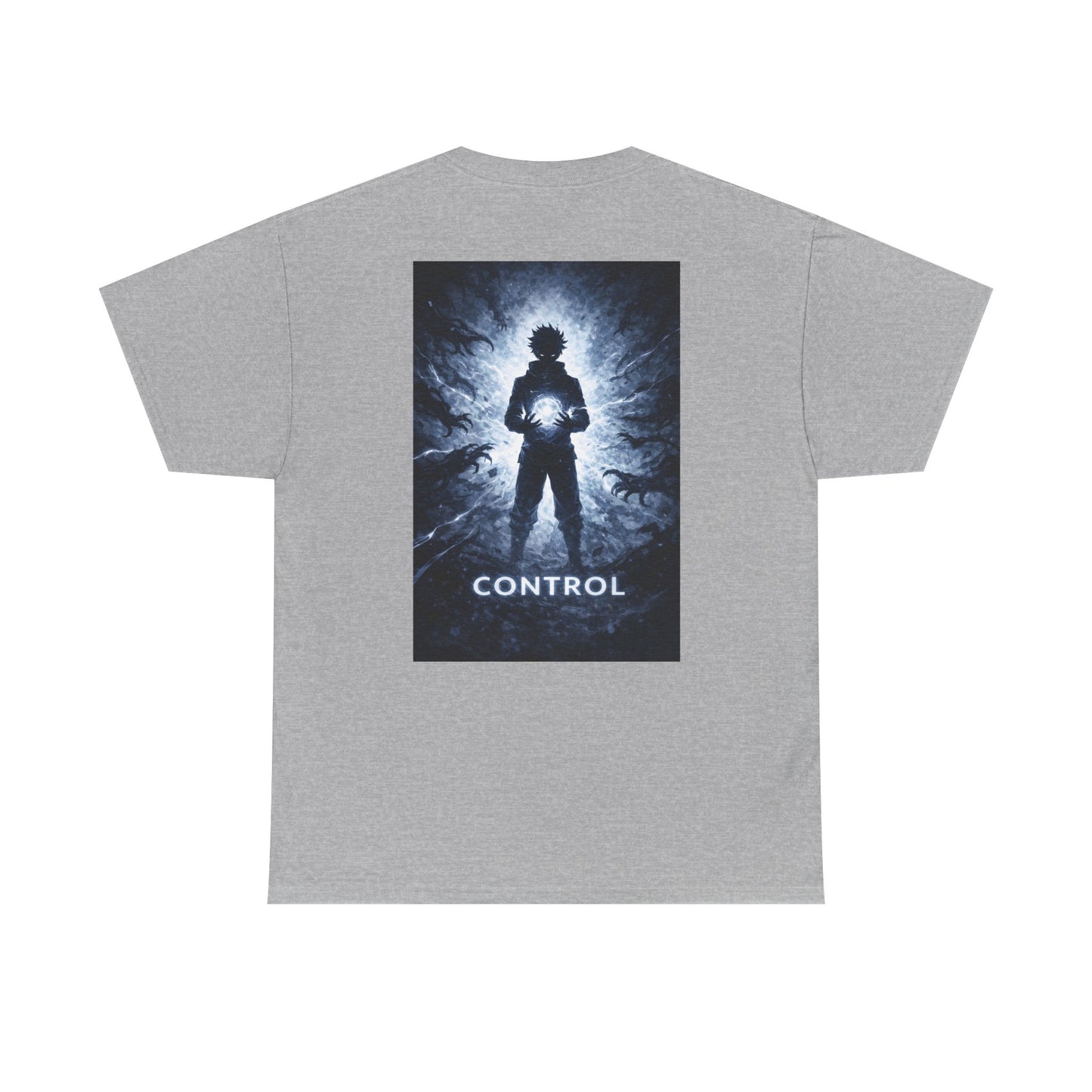 Control Anime Back Print T-Shirt | Dark Anime Aesthetic Tee | Original Anime Streetwear Shirt