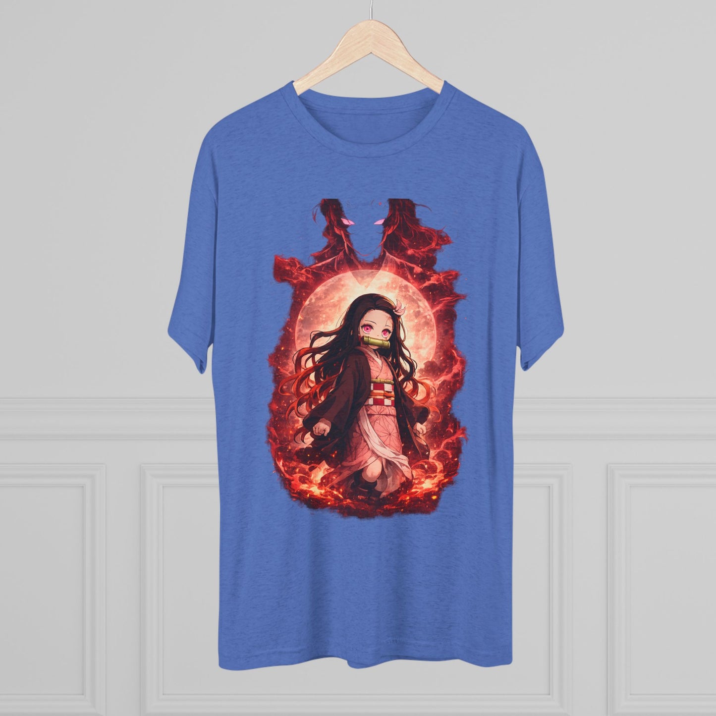 Nezuko Anime Demon Slayer Tee — Fiery Chibi Girl Graphic Shirt