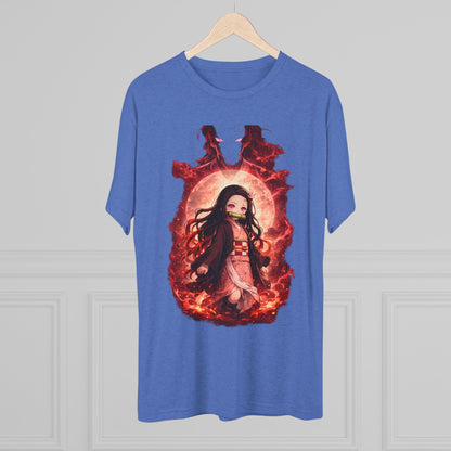 Nezuko Anime Demon Slayer Tee — Fiery Chibi Girl Graphic Shirt