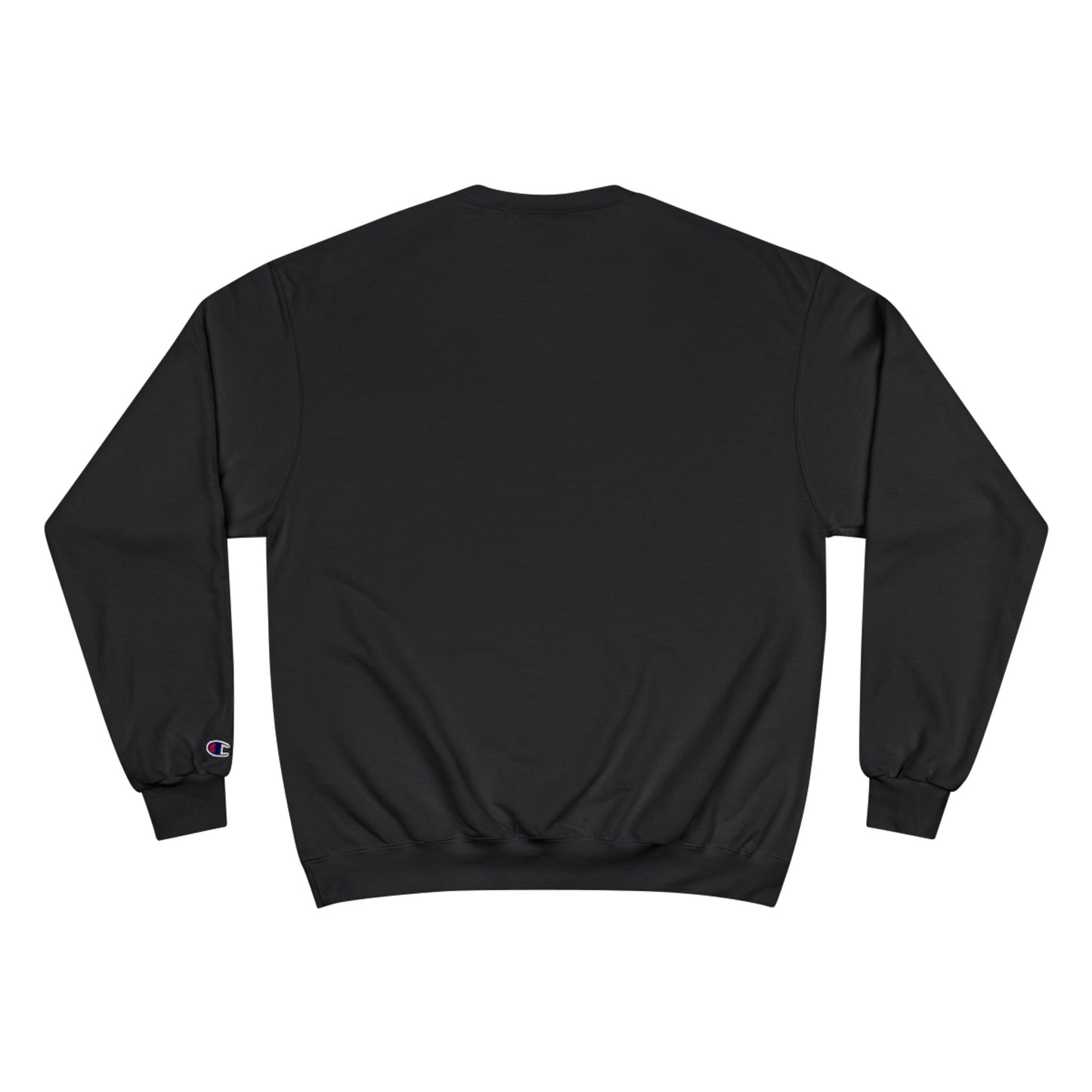 Fiery Hero Silhouette ENOUGH Champion Sweatshirt | Flames Graphic Crewneck