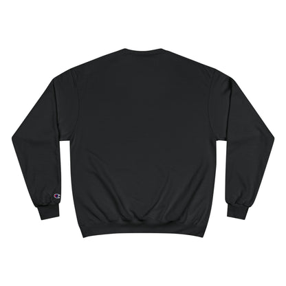 Fiery Hero Silhouette ENOUGH Champion Sweatshirt | Flames Graphic Crewneck