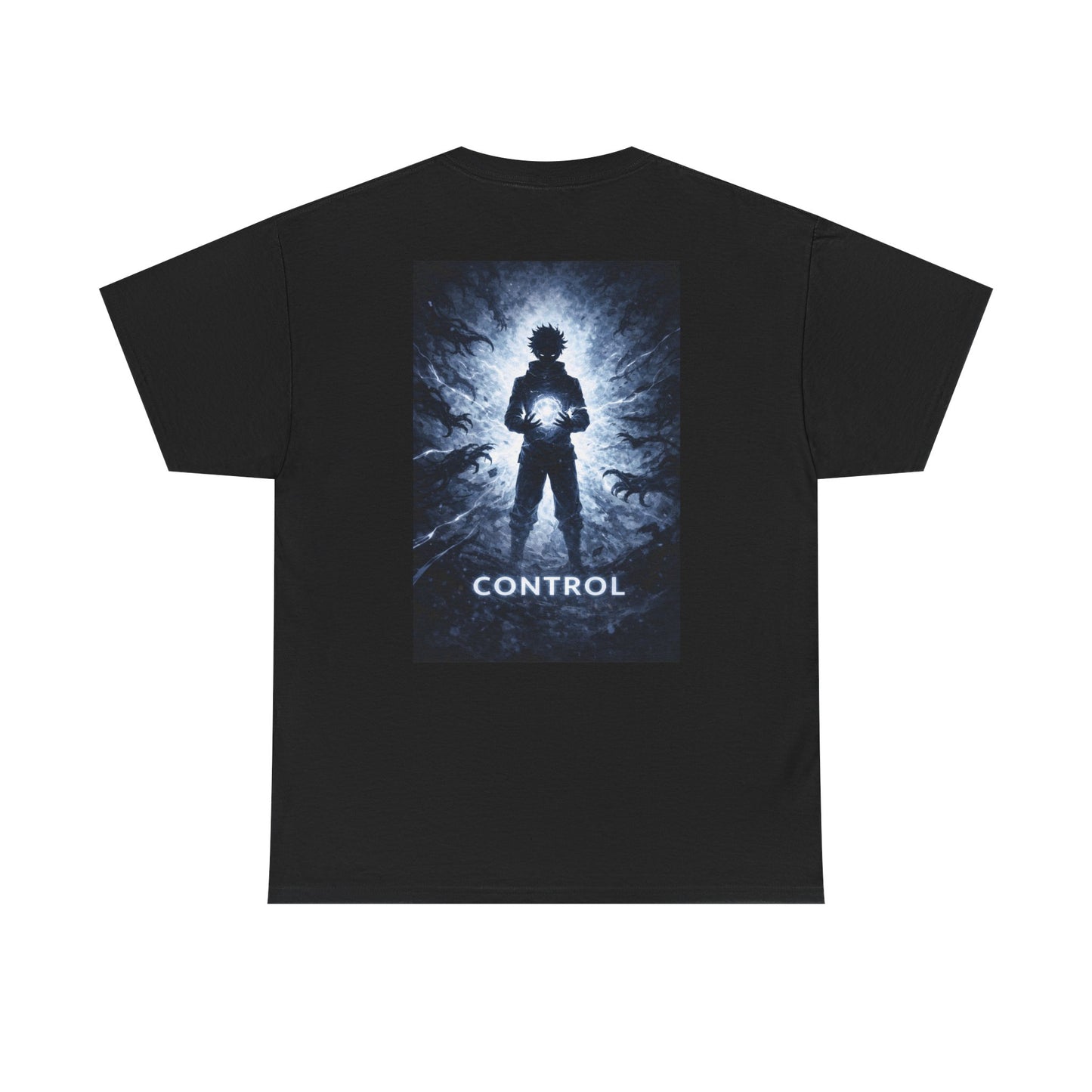 Control Anime Back Print T-Shirt | Dark Anime Aesthetic Tee | Original Anime Streetwear Shirt