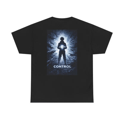 Control Anime Back Print T-Shirt | Dark Anime Aesthetic Tee | Original Anime Streetwear Shirt