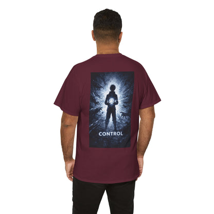 Control Anime Back Print T-Shirt | Dark Anime Aesthetic Tee | Original Anime Streetwear Shirt