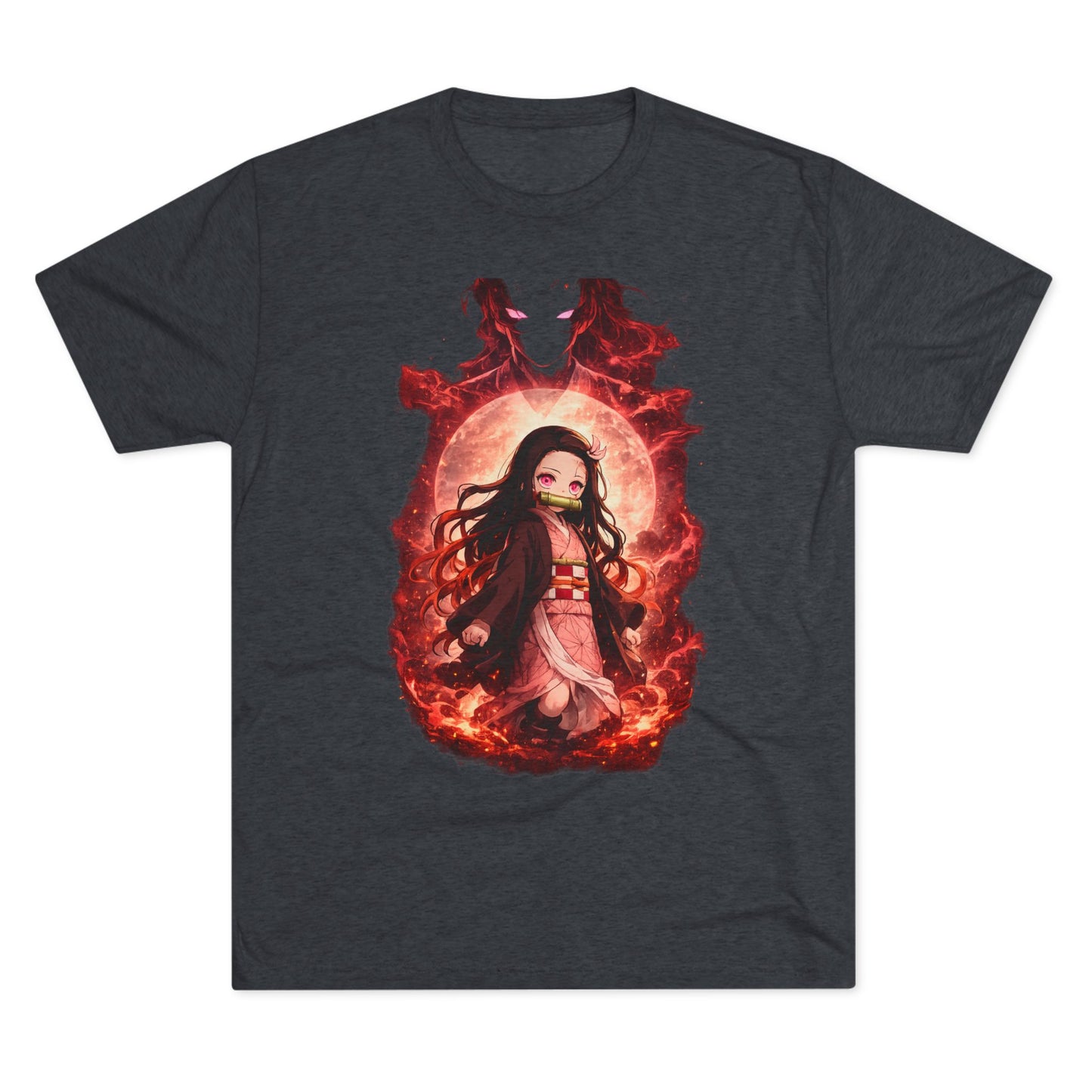 Nezuko Anime Demon Slayer Tee — Fiery Chibi Girl Graphic Shirt