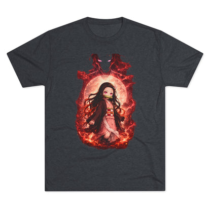 Nezuko Anime Demon Slayer Tee — Fiery Chibi Girl Graphic Shirt
