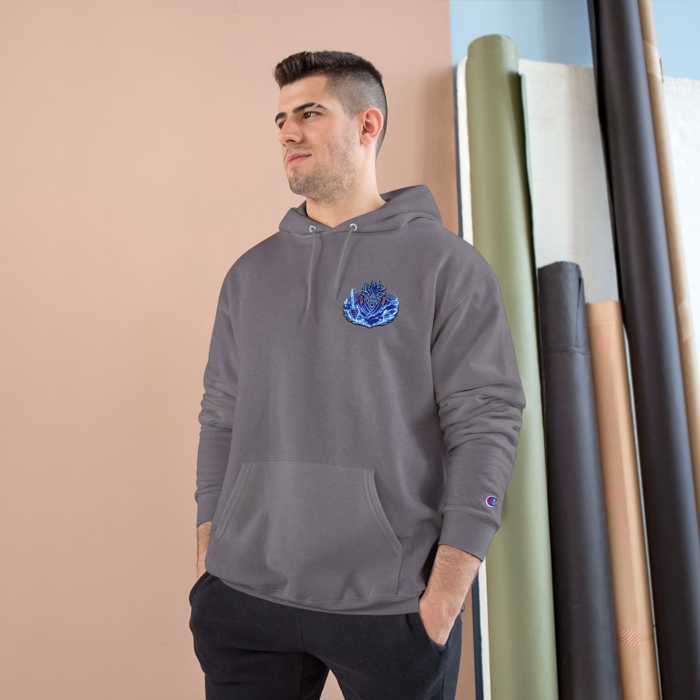 Champion Hoodie | Anime Blue Spirit Guardian Graphic Hoodie