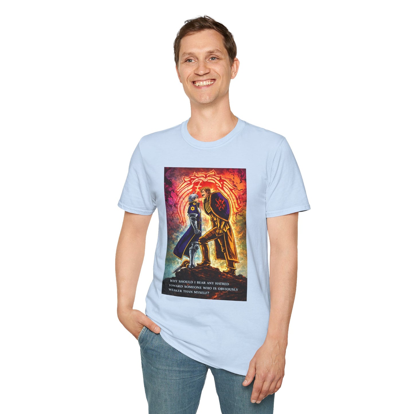 Strength Without Hatred Tee — Anime Warrior Lion Graphic T-Shirt
