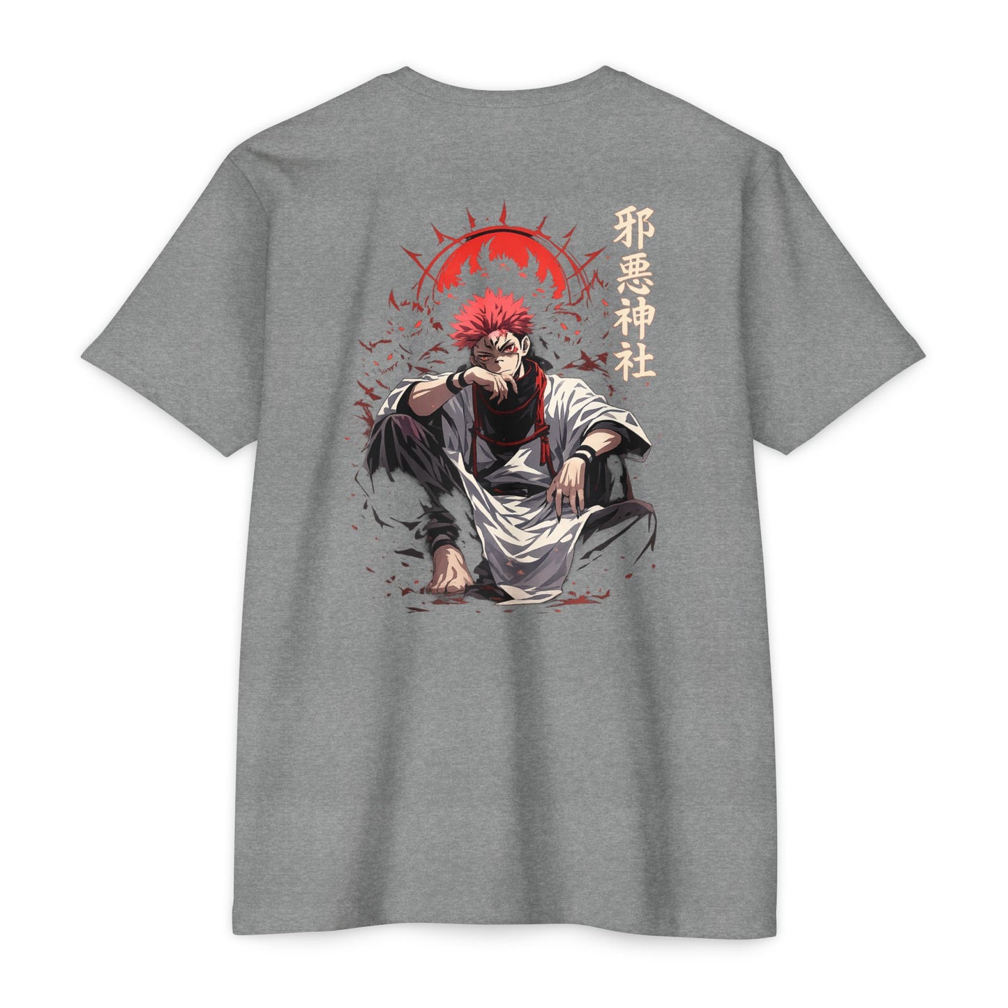 Anime Graphic T-Shirt — Red-Haired Warrior Back Print