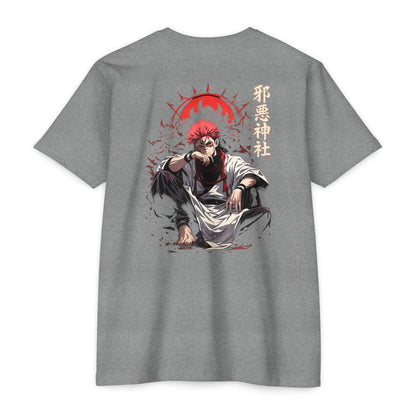 Anime Graphic T-Shirt — Red-Haired Warrior Back Print