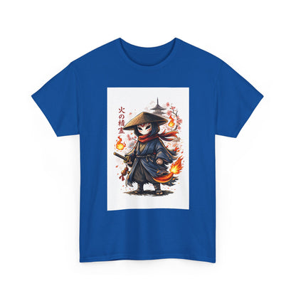 Fire Spirit Samurai T-Shirt — Cute Chibi Oni Warrior Tee